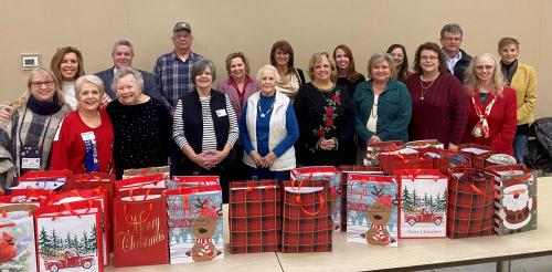 Rotary Club of Meriwether County, Manchester Kiwanis Club, and Manchester Woman's club play Santa for Seniors.jpg
