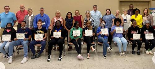 Rotary Club of Meriwether Co and the 2021-2022 Laws of Life Winners.jpg