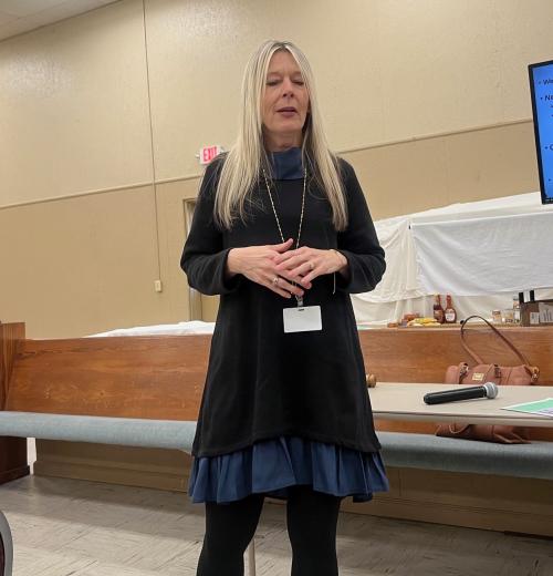 Angie Shirah speaks at club about grant.jpg
