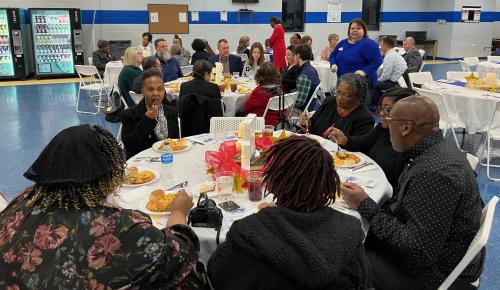 Rotary Club members serving dinner at Star Student Banquet.jpeg